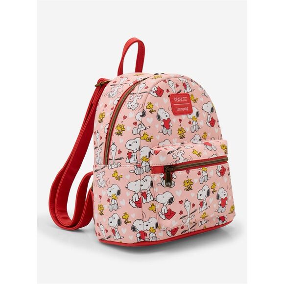 Loungefly Peanuts Snoopy & Woodstock Valentine's Day Mini Backpack - Picture 3 of 5